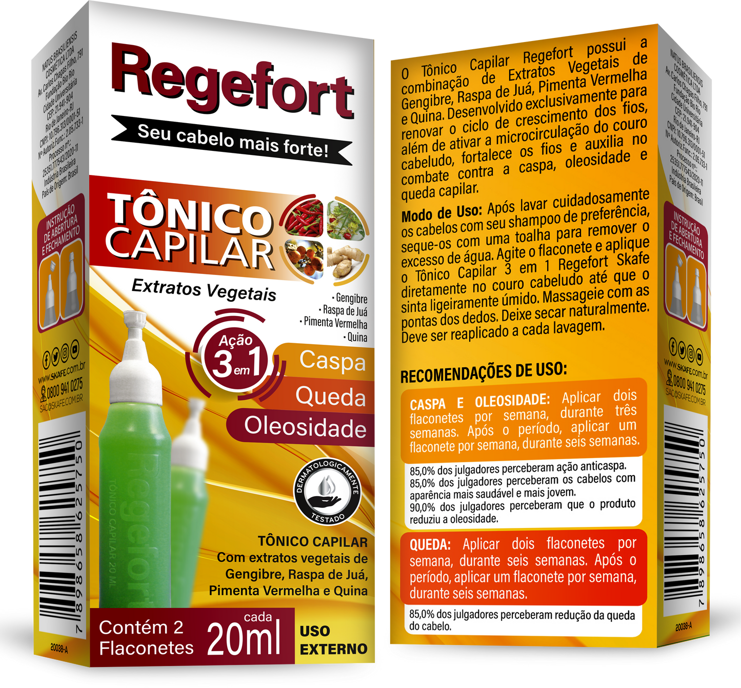 Tônico Capilar 3 em 1 Regefort