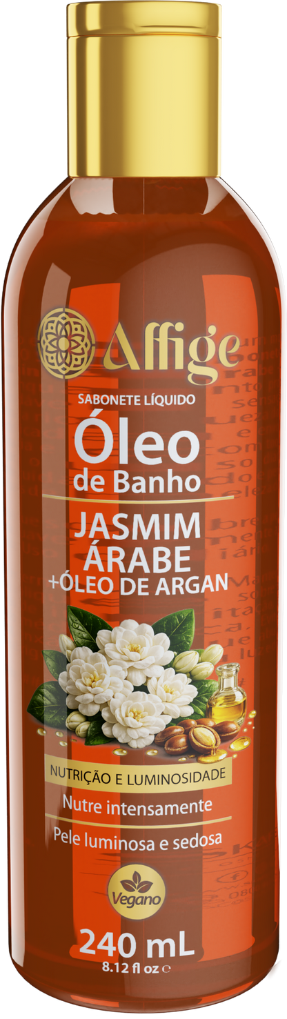 Óleo de Banho Jasmim Árabe + Óleo de Argan Affige 240ml