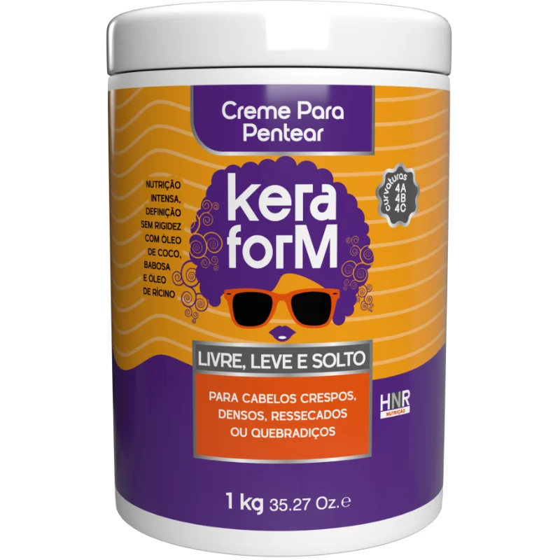 Creme para Pentear Keraform Livre, Leve e Solto 1kg