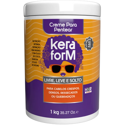 Creme para Pentear Keraform Livre, Leve e Solto 1kg