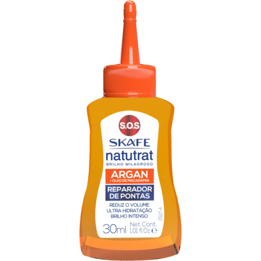 Reparador de pontas Natutrat S.O.S Brilho Milagroso Argan+Macadâmia 30ml
