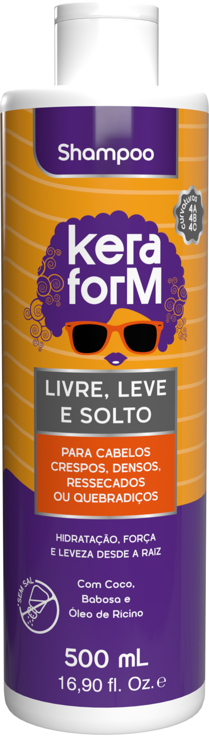 Shampoo Keraform Livre, Leve e Solto 500ml