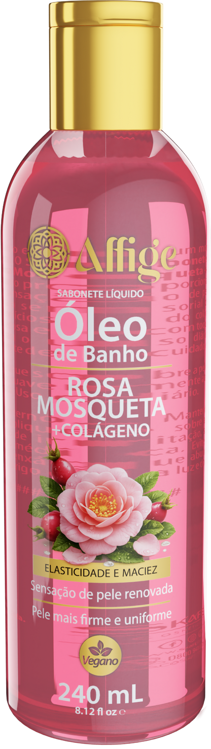 Óleo de Banho Rosa Mosqueta + Colágeno Affige 240ml
