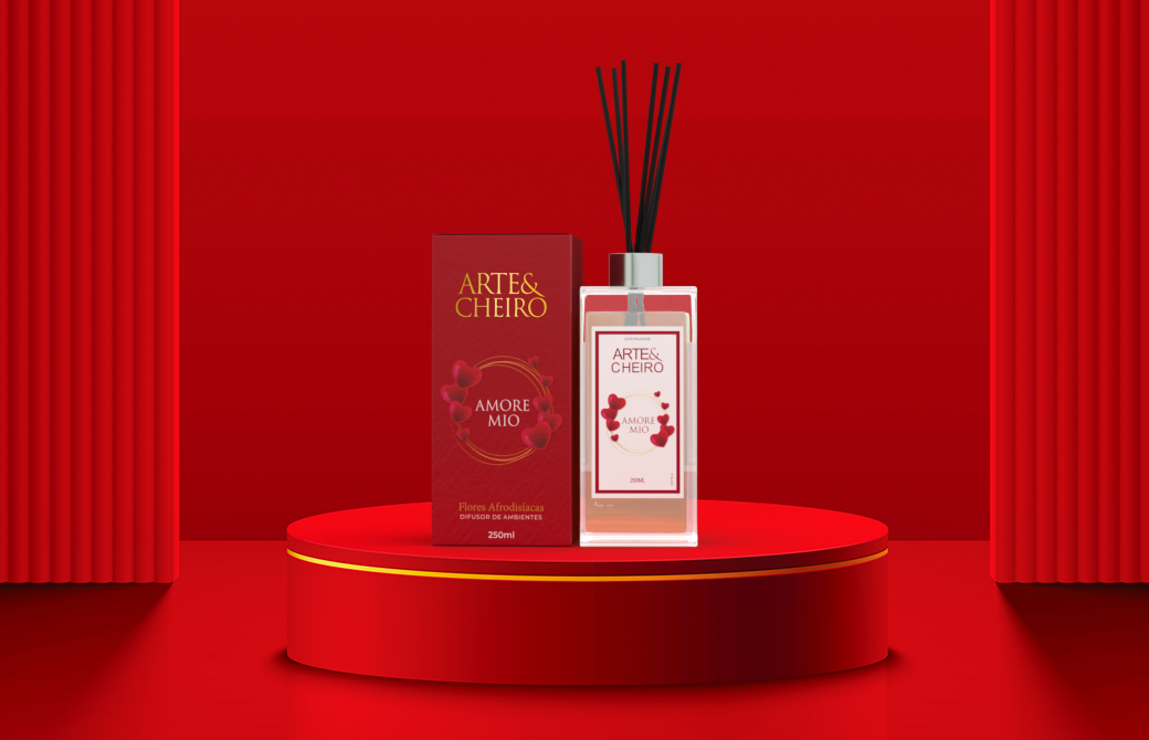 DIFUSOR DE AMBIENTES  ARTE E CHEIRO AMORE MIO 250ML
