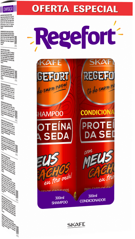 Conjunto Regefort Com Meus Cachos Eu Tiro Onda 600ml