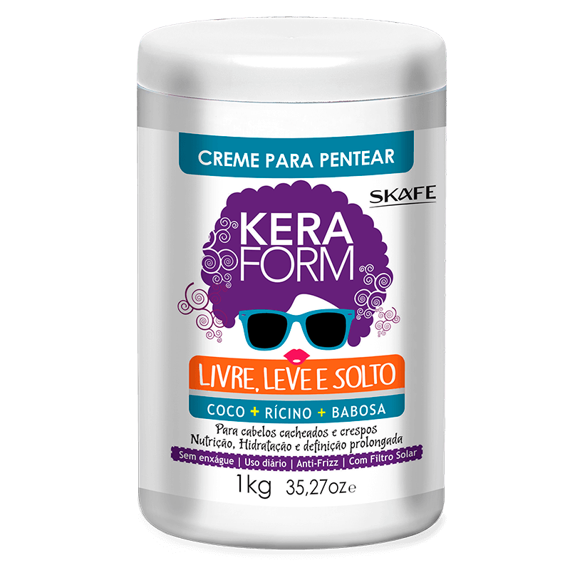 Creme para Pentear Keraform Livre, Leve e Solto 1kg - imagem 2