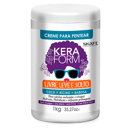 Creme para Pentear Keraform Livre, Leve e Solto 1kg - imagem 2