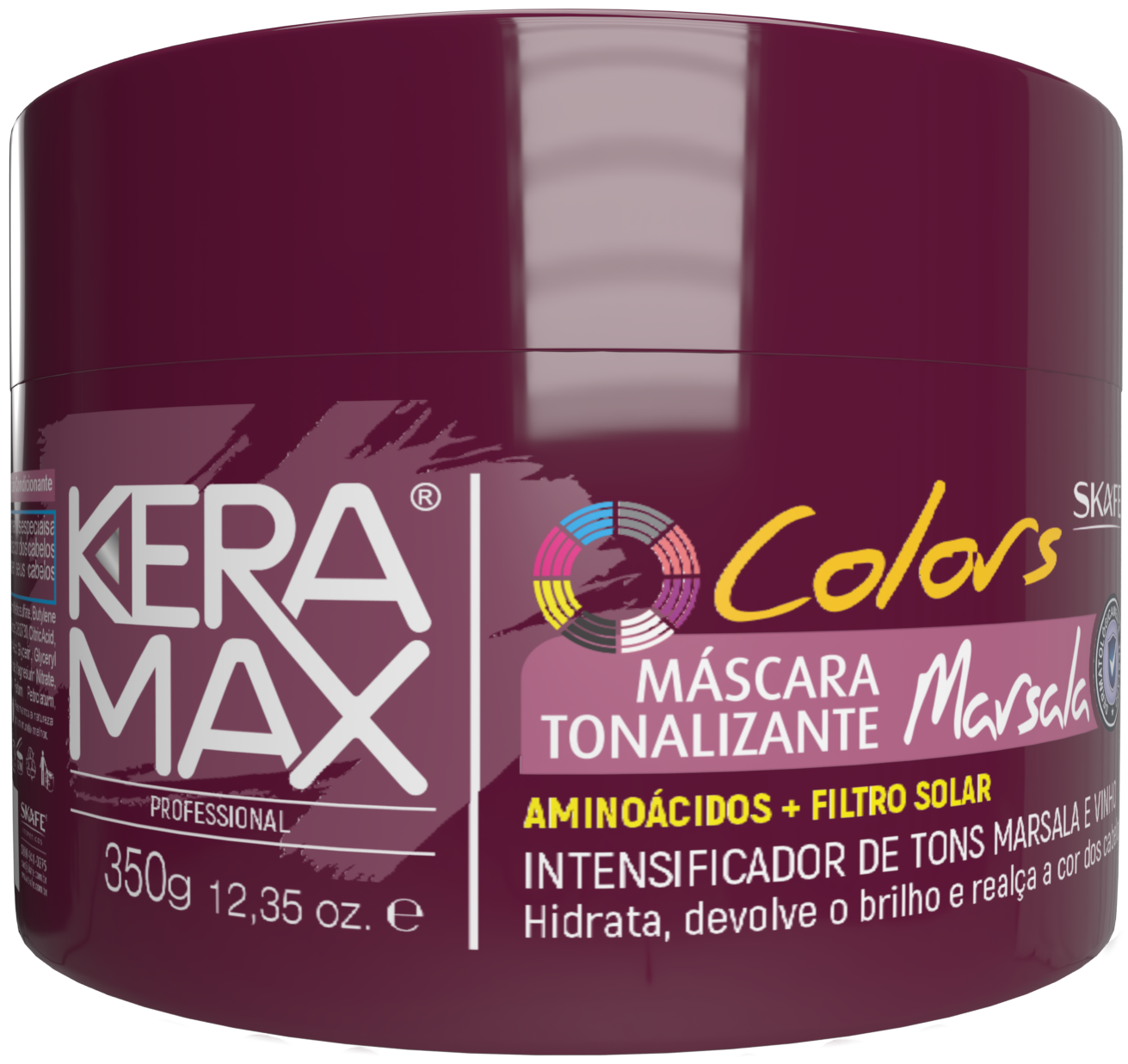 MÁSCARA TONALIZANTE MARSALA KERAMAX COLOR 350G