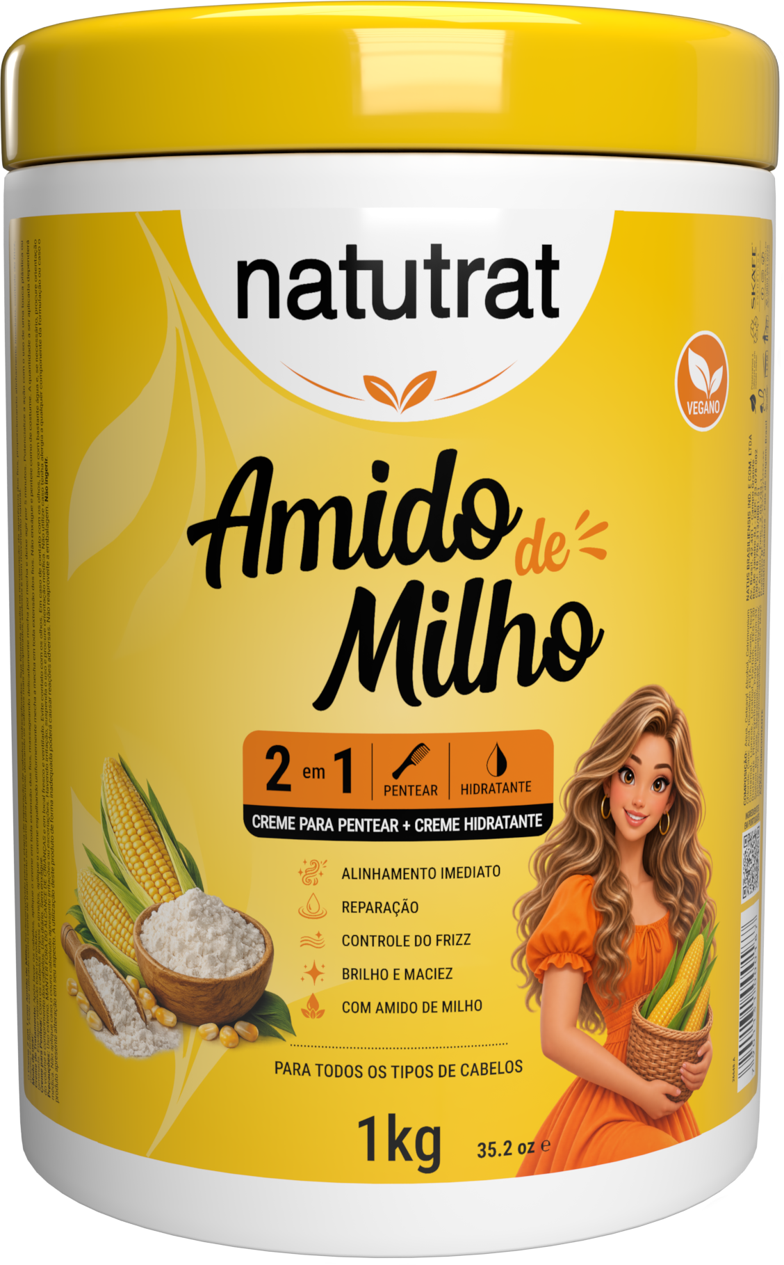 Creme 2 em 1 Natutrat Amido de Milho 1kg