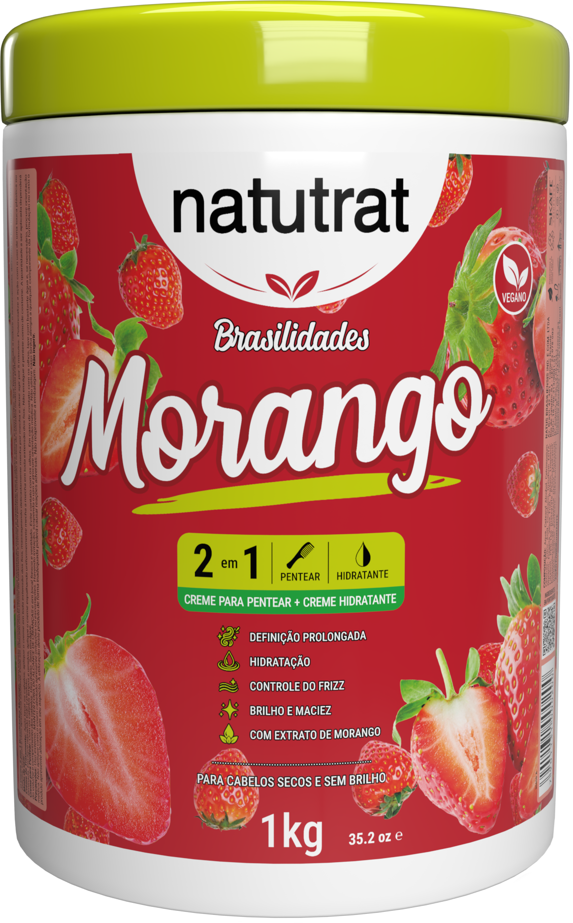 Creme 2 em 1 Natutrat Morango 1kg