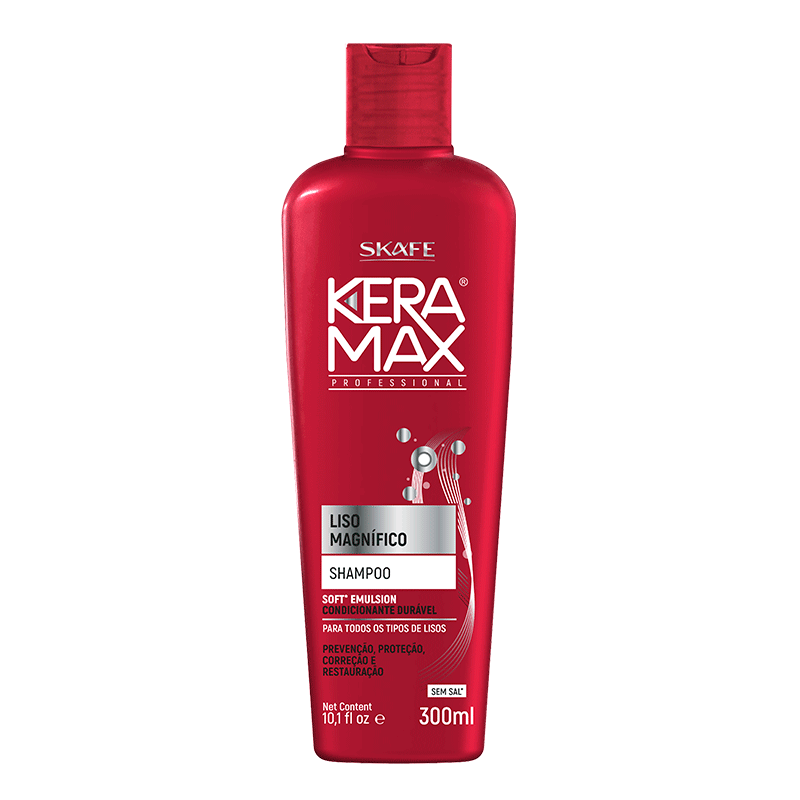  Shampoo  Keramax Liso Magn fico 300ml Skafe Cosm ticos