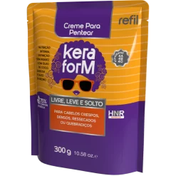 Creme para Pentear Keraform Livre, Leve e Solto Refil 300g