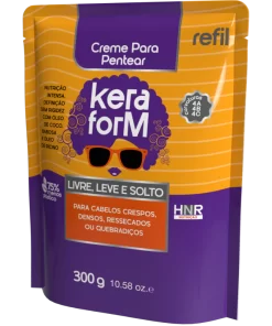 Creme para Pentear Keraform Livre, Leve e Solto Refil 300g